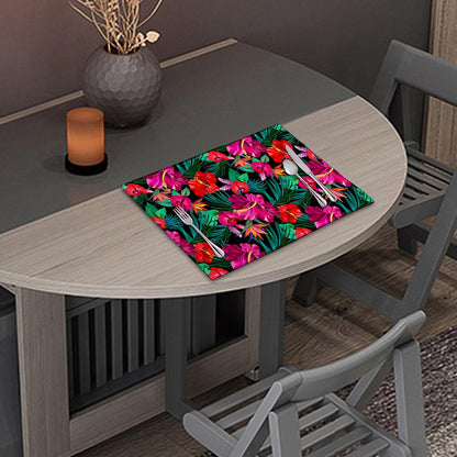Hawaii Floral Flowers Pattern Print Placemat