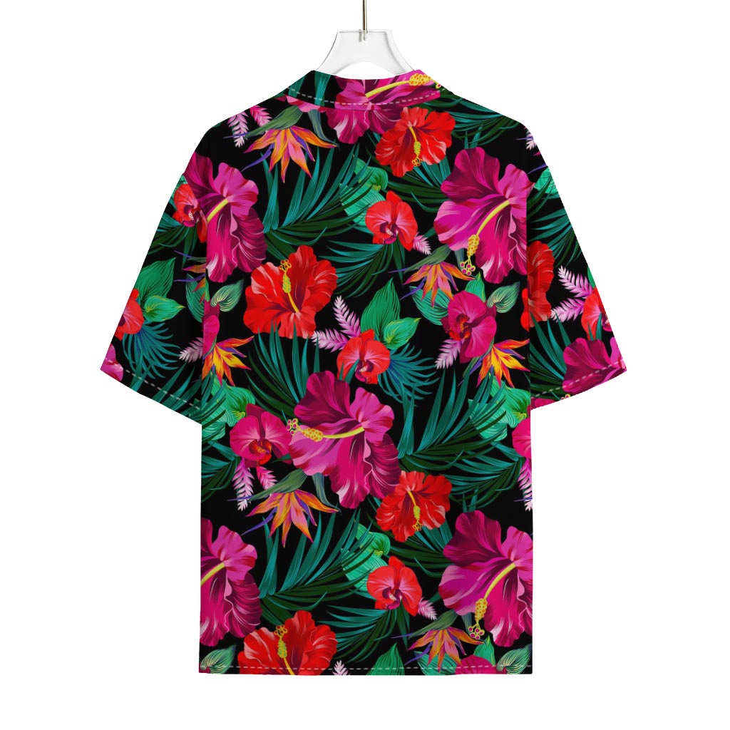 Hawaii Floral Flowers Pattern Print Rayon Hawaiian Shirt
