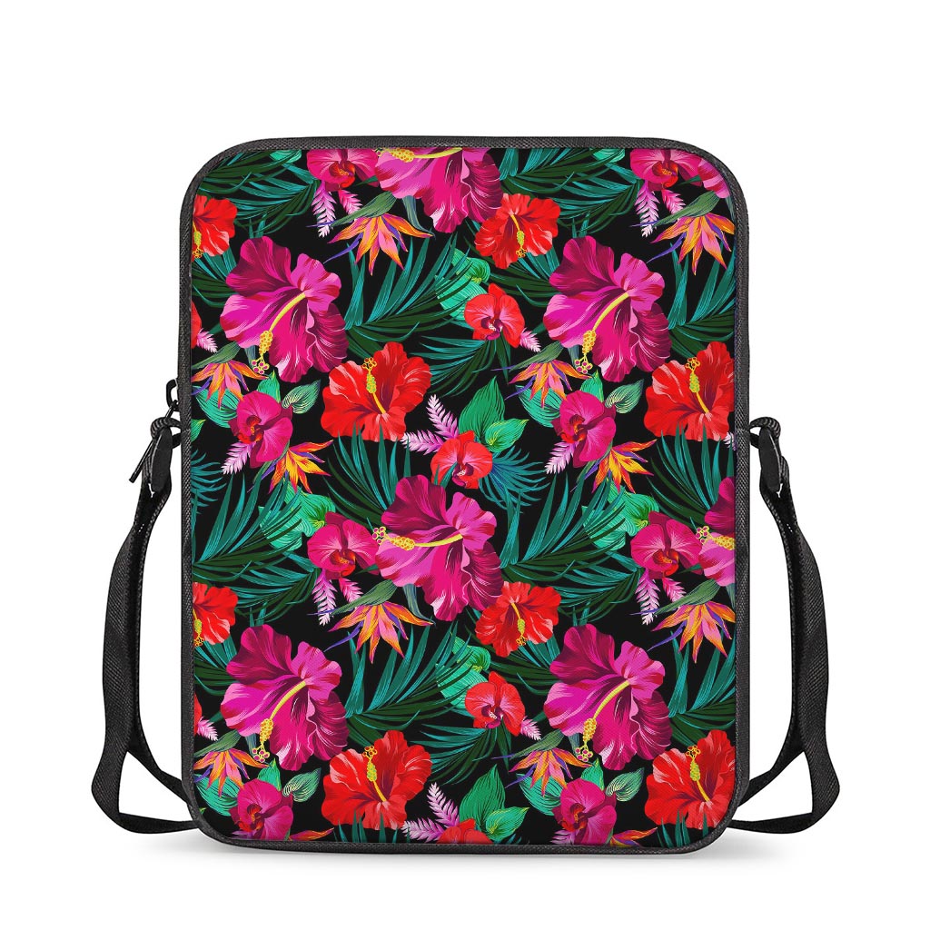 Hawaii Floral Flowers Pattern Print Rectangular Crossbody Bag