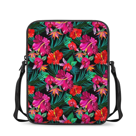 Hawaii Floral Flowers Pattern Print Rectangular Crossbody Bag