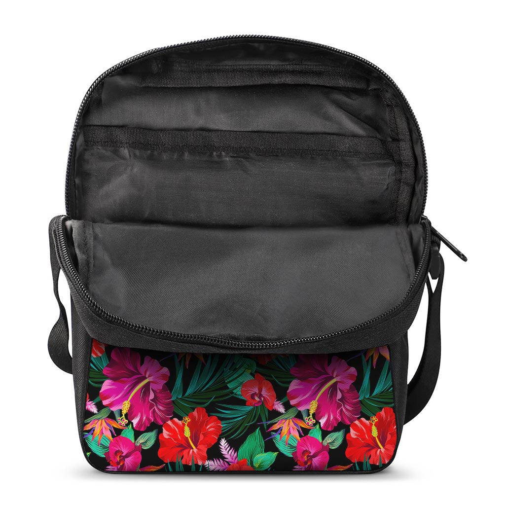 Hawaii Floral Flowers Pattern Print Rectangular Crossbody Bag