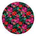 Hawaii Floral Flowers Pattern Print Round Blanket