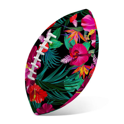 Hawaii Floral Flowers Pattern Print Rugby Ball