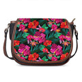 Hawaii Floral Flowers Pattern Print Saddle Bag