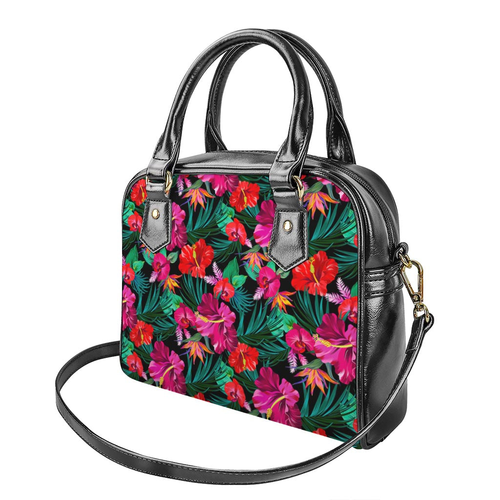Hawaii Floral Flowers Pattern Print Shoulder Handbag