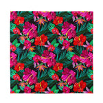 Hawaii Floral Flowers Pattern Print Silk Bandana