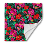 Hawaii Floral Flowers Pattern Print Silk Bandana