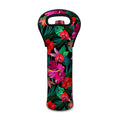 Hawaii Floral Flowers Pattern Print Single Neoprene Wine Tote