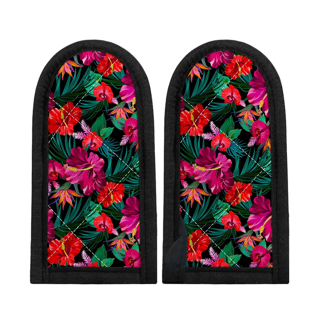 Hawaii Floral Flowers Pattern Print Skillet Handle Cover