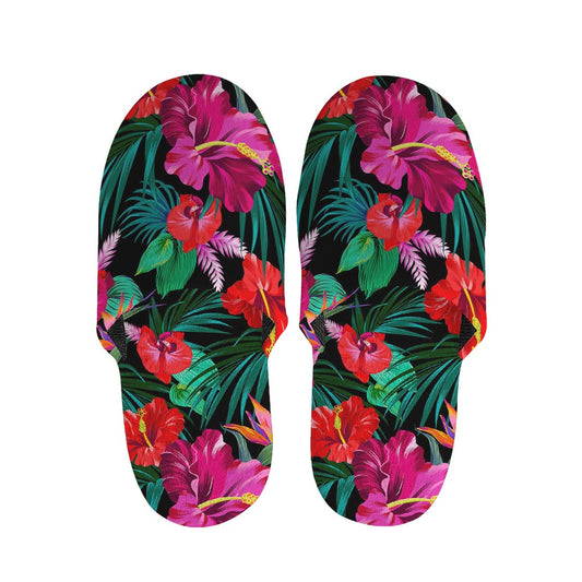 Hawaii Floral Flowers Pattern Print Slippers