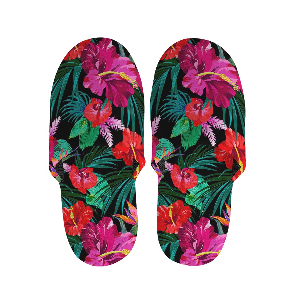 Hawaii Floral Flowers Pattern Print Slippers