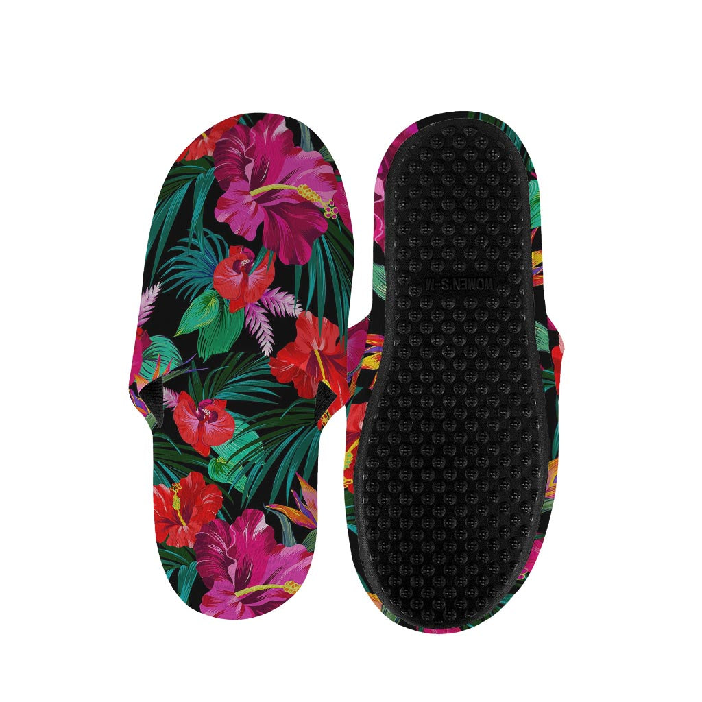 Hawaii Floral Flowers Pattern Print Slippers