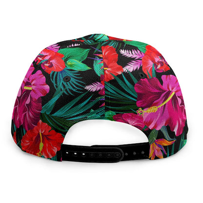 Hawaii Floral Flowers Pattern Print Snapback Cap