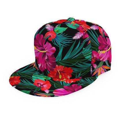 Hawaii Floral Flowers Pattern Print Snapback Cap