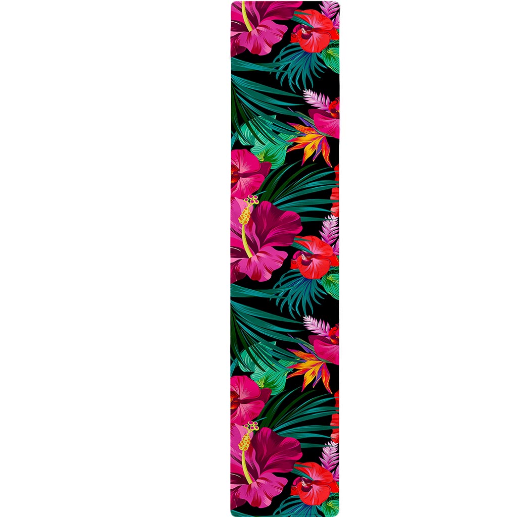Hawaii Floral Flowers Pattern Print Table Runner