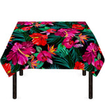 Hawaii Floral Flowers Pattern Print Tablecloth