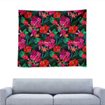 Hawaii Floral Flowers Pattern Print Tapestry