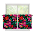 Hawaii Floral Flowers Pattern Print Tier Curtains