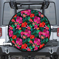 Hawaii Floral Flowers Pattern Print Tire Cover