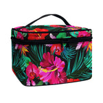 Hawaii Floral Flowers Pattern Print Travel Makeup Bag