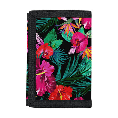 Hawaii Floral Flowers Pattern Print Trifold Wallet
