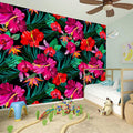Hawaii Floral Flowers Pattern Print Wall Sticker