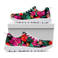 Hawaii Floral Flowers Pattern Print White Running Shoes