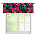 Hawaii Floral Flowers Pattern Print Window Valance