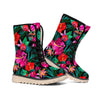 Hawaii Floral Flowers Pattern Print Winter Boots