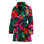 Hawaii Floral Flowers Pattern Print Women's Bathrobe