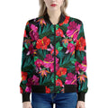 Hawaii Floral Flowers Pattern Print Women's Bomber Jacket