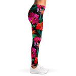 Hawaii Floral Flowers Pattern Print Women's Leggings