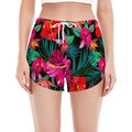 Hawaii Floral Flowers Pattern Print Women's Split Running Shorts