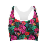 Hawaii Floral Flowers Pattern Print Women's Sports Bra