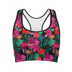 Hawaii Floral Flowers Pattern Print Women's Sports Bra