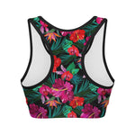 Hawaii Floral Flowers Pattern Print Women's Sports Bra