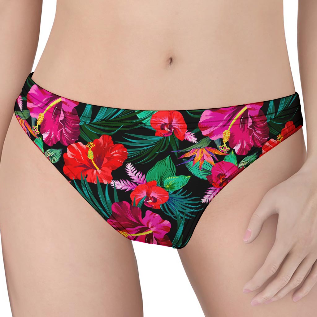 Hawaii Floral Flowers Pattern Print Women's Thong