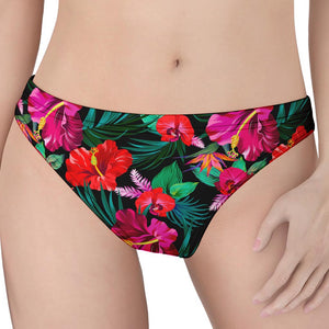 Hawaii Floral Flowers Pattern Print Women's Thong