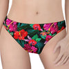 Hawaii Floral Flowers Pattern Print Women's Thong