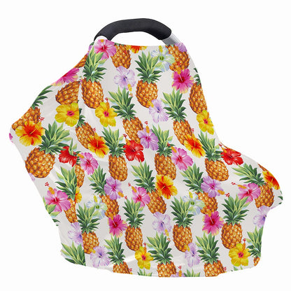 Hawaii Hibiscus Pineapple Pattern Print Baby Seat Cover