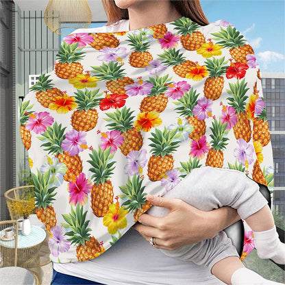 Hawaii Hibiscus Pineapple Pattern Print Baby Seat Cover