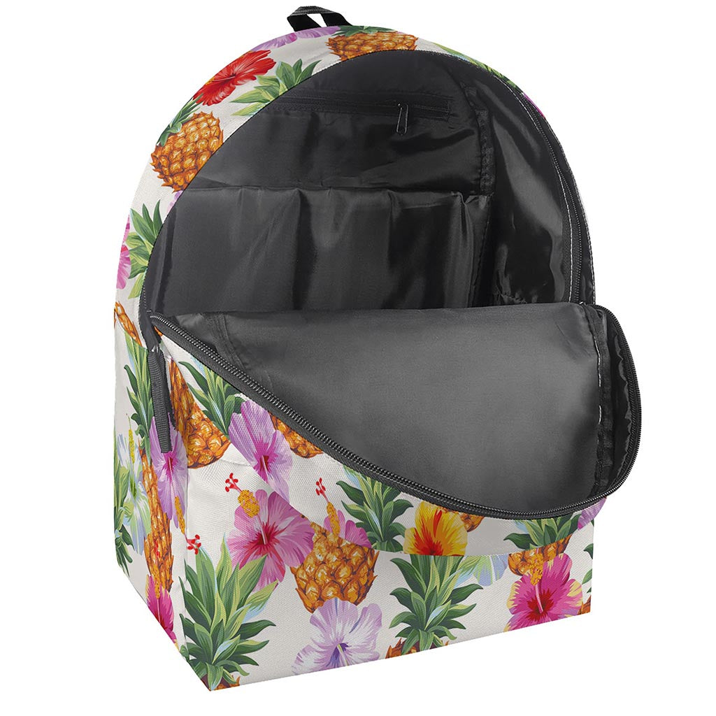 Hawaii Hibiscus Pineapple Pattern Print Backpack