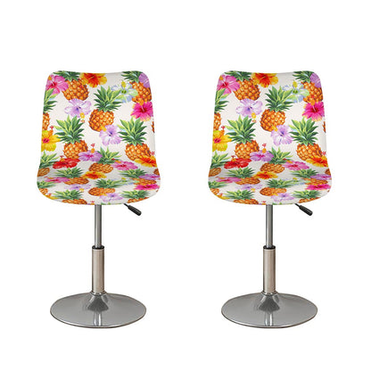 Hawaii Hibiscus Pineapple Pattern Print Bar Stool Covers