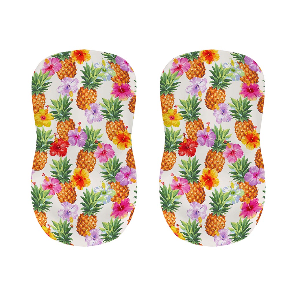 Hawaii Hibiscus Pineapple Pattern Print Bar Stool Covers
