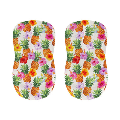 Hawaii Hibiscus Pineapple Pattern Print Bar Stool Covers