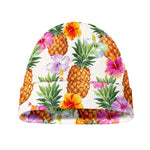 Hawaii Hibiscus Pineapple Pattern Print Beanie
