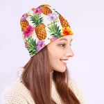 Hawaii Hibiscus Pineapple Pattern Print Beanie