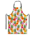 Hawaii Hibiscus Pineapple Pattern Print Bib Apron With Pocket