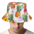 Hawaii Hibiscus Pineapple Pattern Print Bucket Hat
