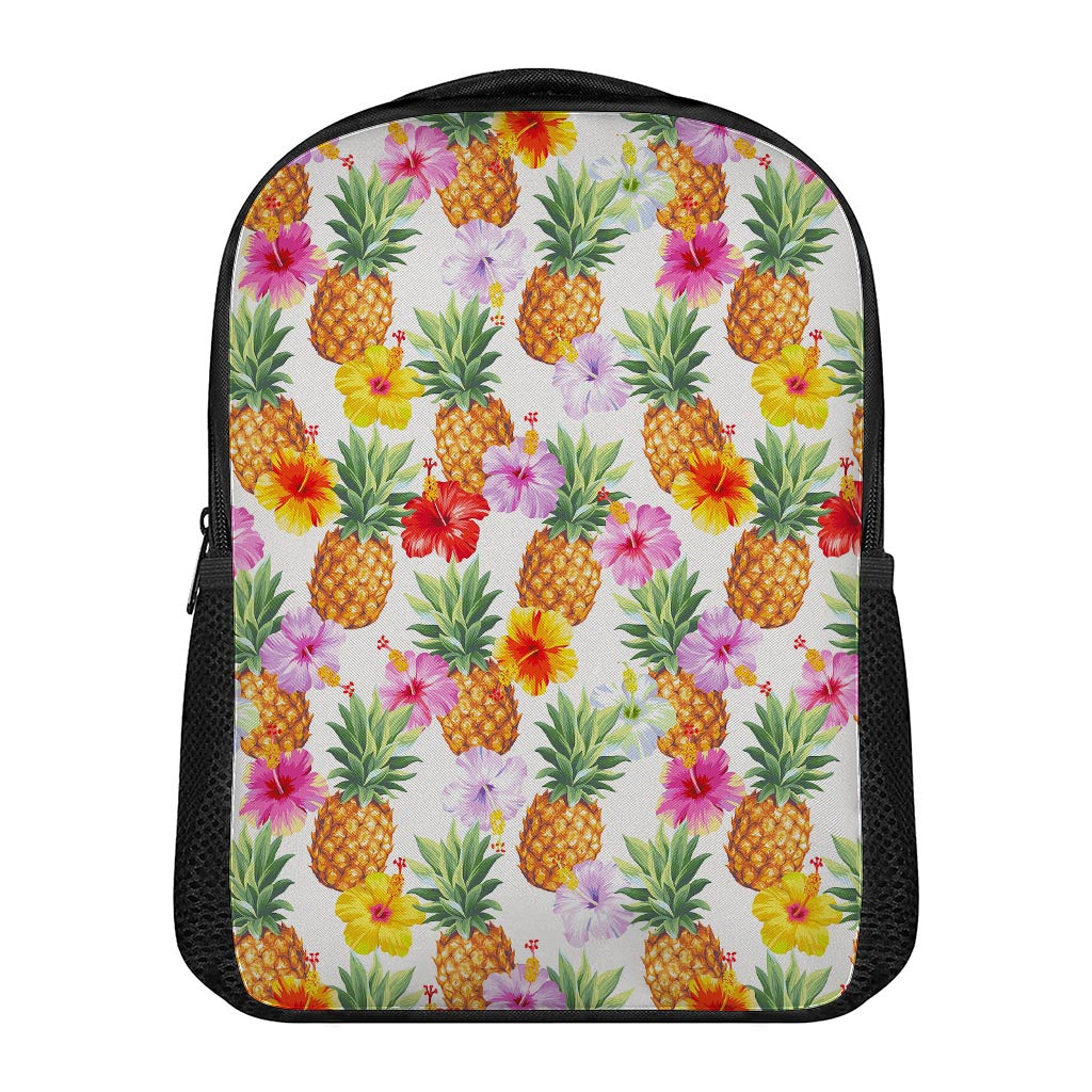 Hawaii Hibiscus Pineapple Pattern Print Casual Backpack